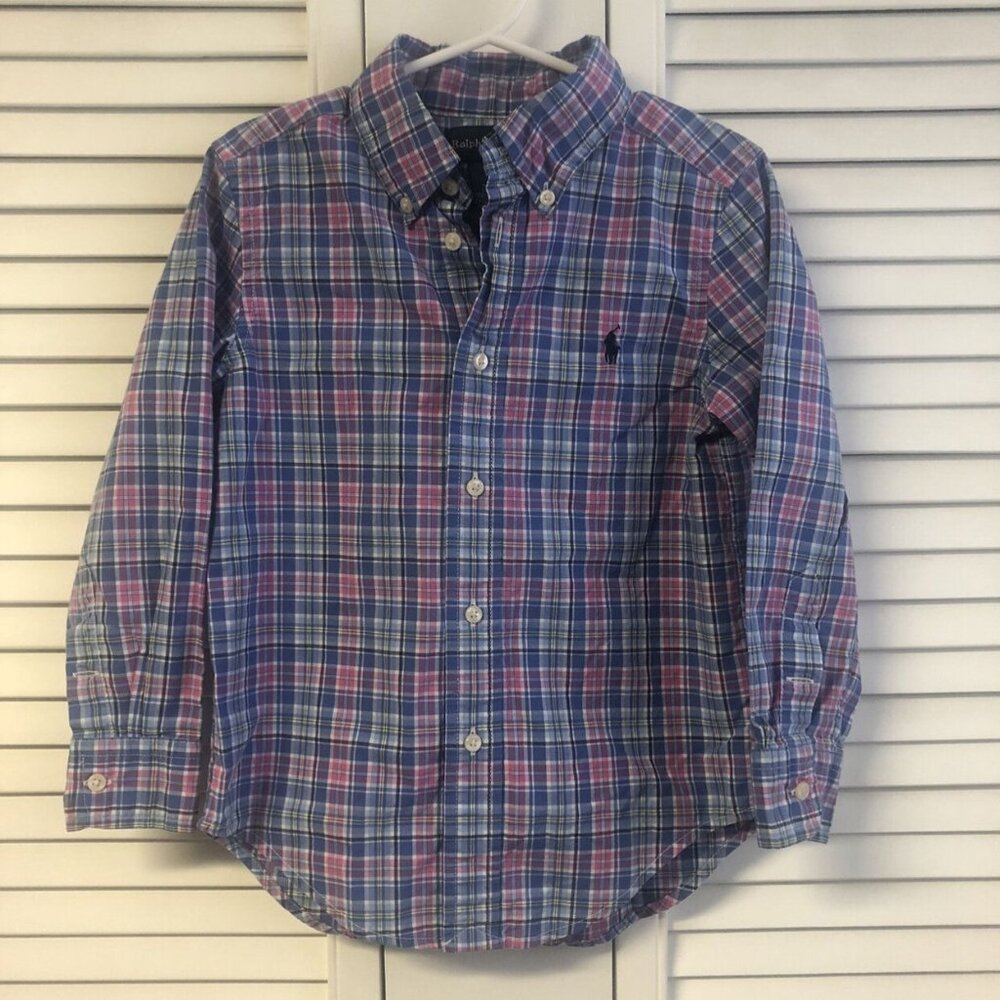 Ralph Lauren Polo Size 4 Striped Button Up